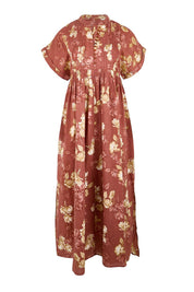 Product shot of the In The Moment Cotton Maxi Dress – Rustrose in colour Rustrose, from the front
