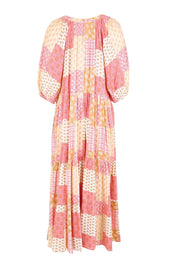 Product shot of the Love Letter Maxi Dress – Petalpatch in colour Petalpatch, from the back