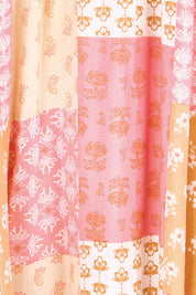Product shot of the Love Letter Maxi Dress – Petalpatch in colour Petalpatch, showing detail