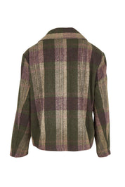 Forest Walk Checked Pea Coat – Mosscheck