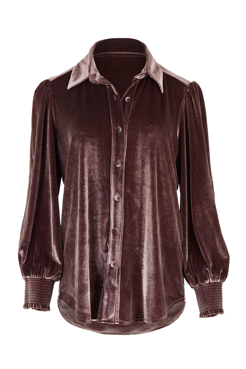 Love By Candlelight Velvet Shirt – Mocha