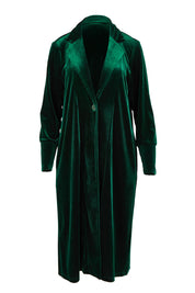 Love By Candlelight Velvet Longline Cardigan – Emerald