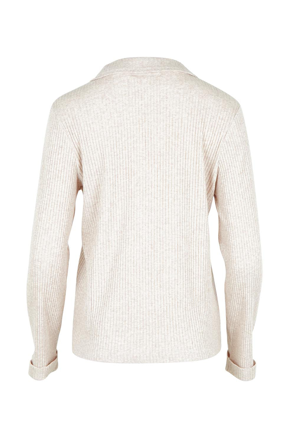 Easy Street Ribbed Long Sleeve Top – Sand