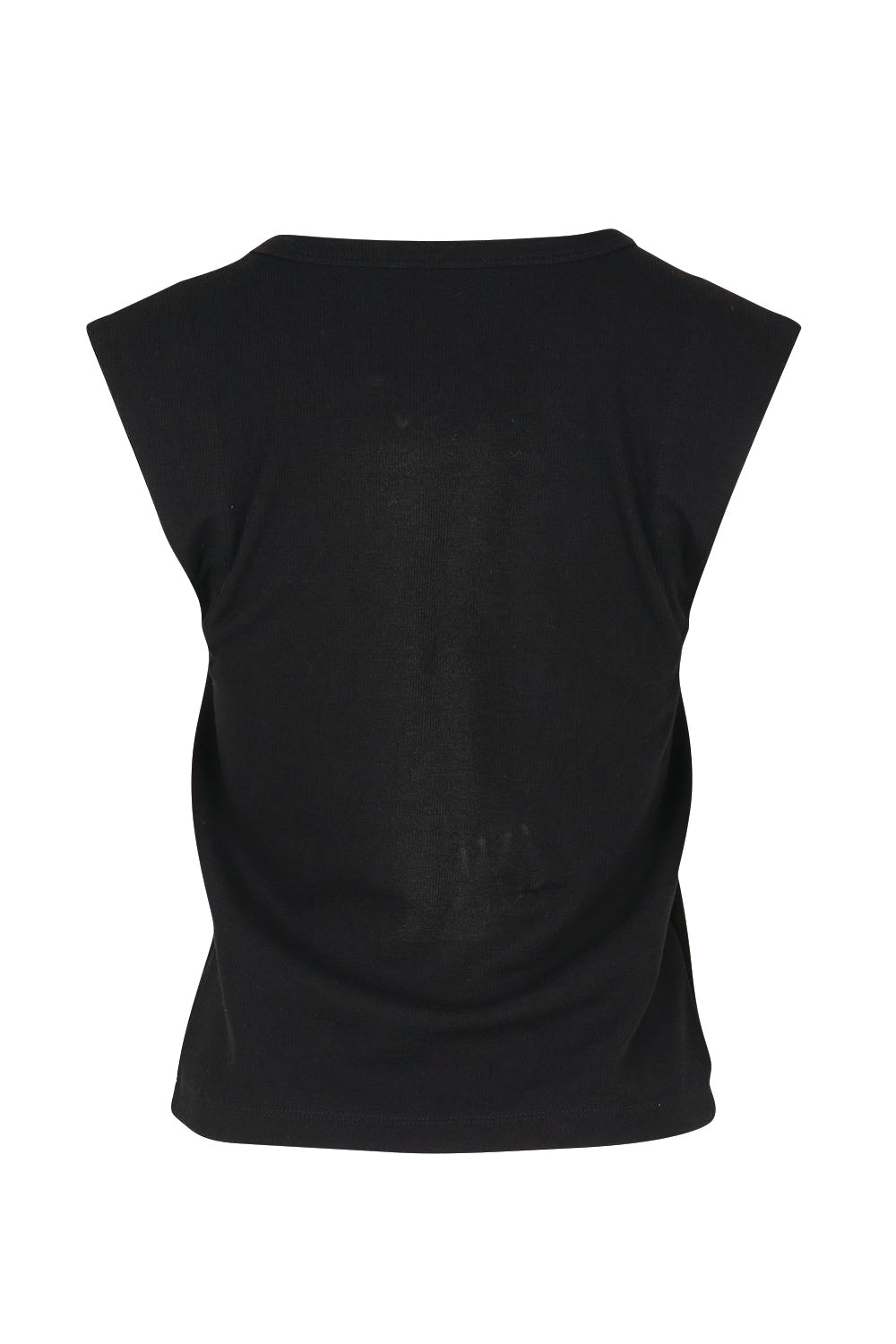 Product shot of the Sweet Intentions Deep V Neck Tank – Black in colour Black, from the back