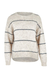 Morning Meadow Striped Sweater – Latte
