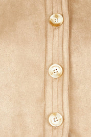 Need You In My Life Cropped Faux Suede Jacket – Sand