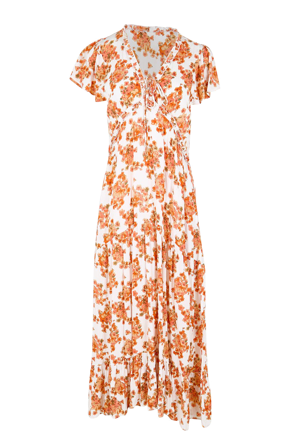 Product shot of the Love You Bunches Maxi Dress – Blossom in colour Blossom, from the front