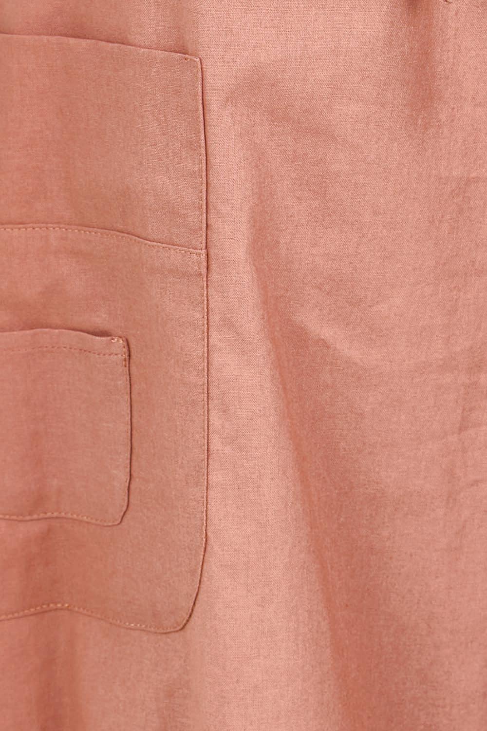Product shot of the Perfect Tone Linen Cotton Pull On Cargo Pants – Antique in colour Antique, showing detail
