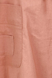 Product shot of the Perfect Tone Linen Cotton Pull On Cargo Pants – Antique in colour Antique, showing detail
