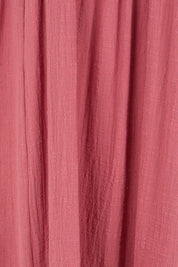 Product shot of the Cute As A Button Cotton Midi Dress – Dustyrose in colour Dustyrose, showing detail