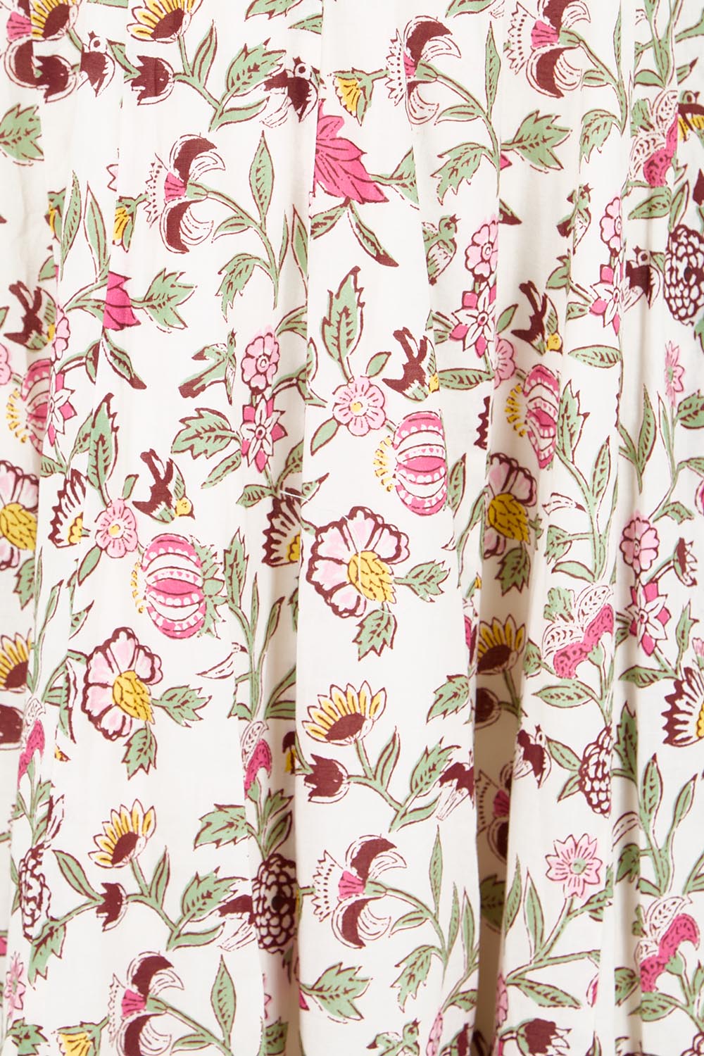 Product shot of the Sweet Feels Cotton Maxi Dress - Creamfleur in colour Creamfleur, showing detail