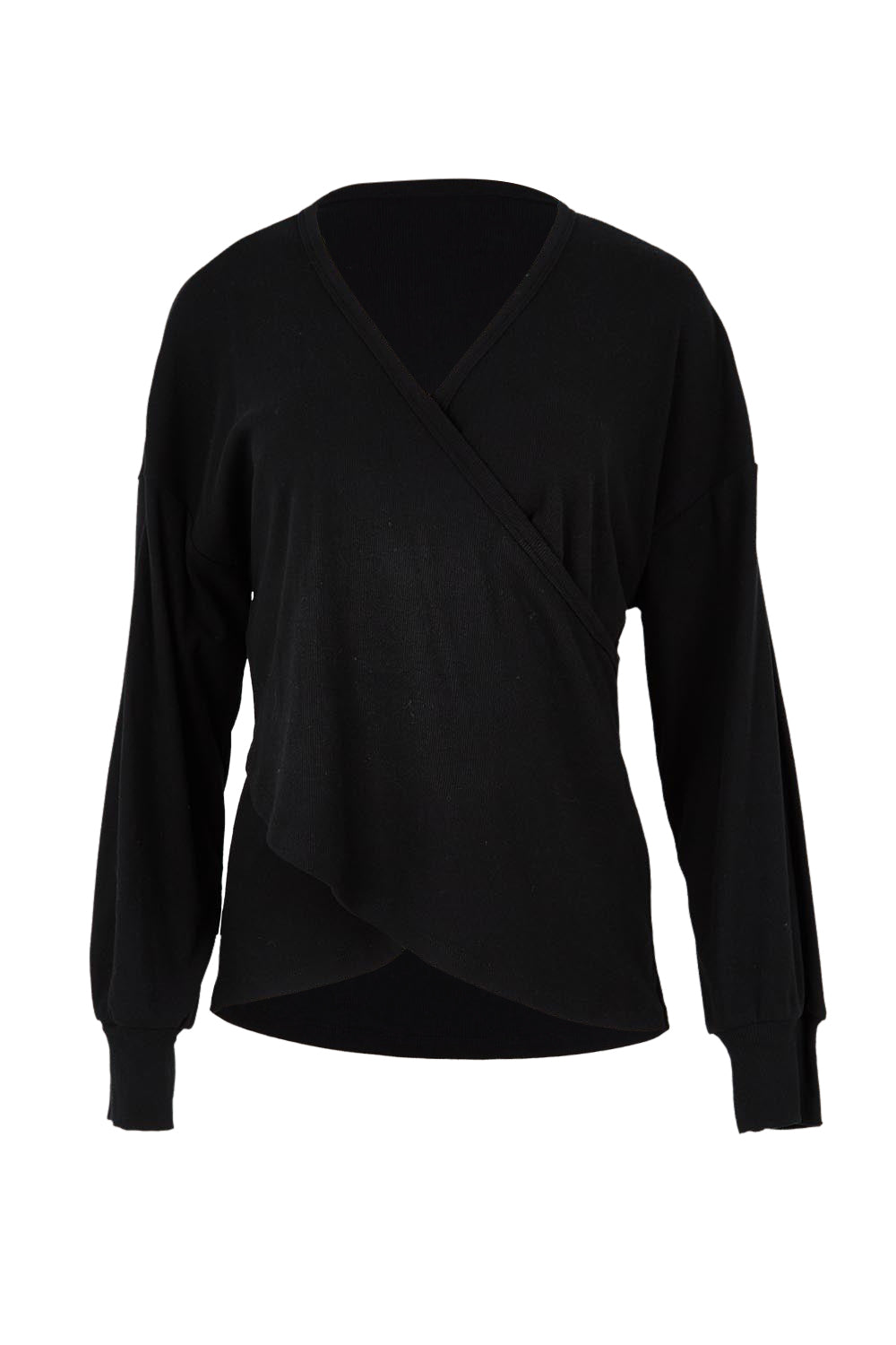 Product shot of the Cross My Heart Sweater – Black in colour Black, from the front