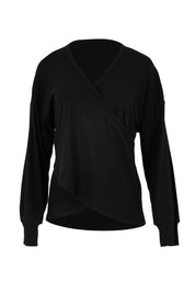 Product shot of the Cross My Heart Sweater – Black in colour Black, from the front