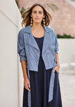 Errand Run Cropped Cotton Trench – Bluestripe