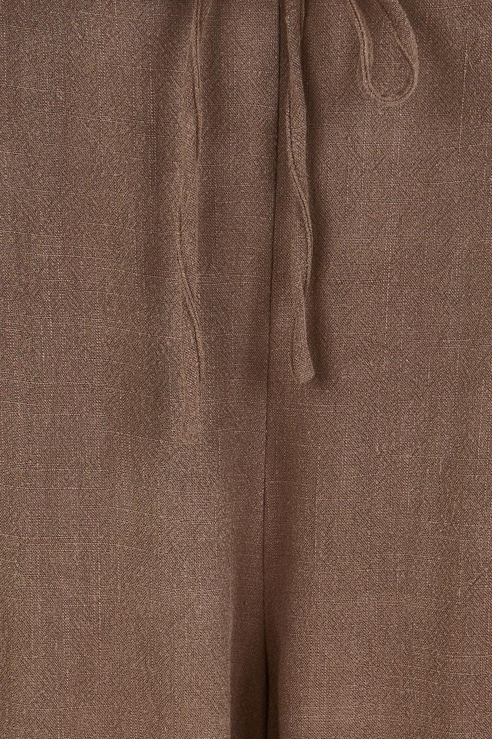 Product shot of the All Day Pull On Balloon Pants - Milkchoc in colour Milkchoc, showing detail
