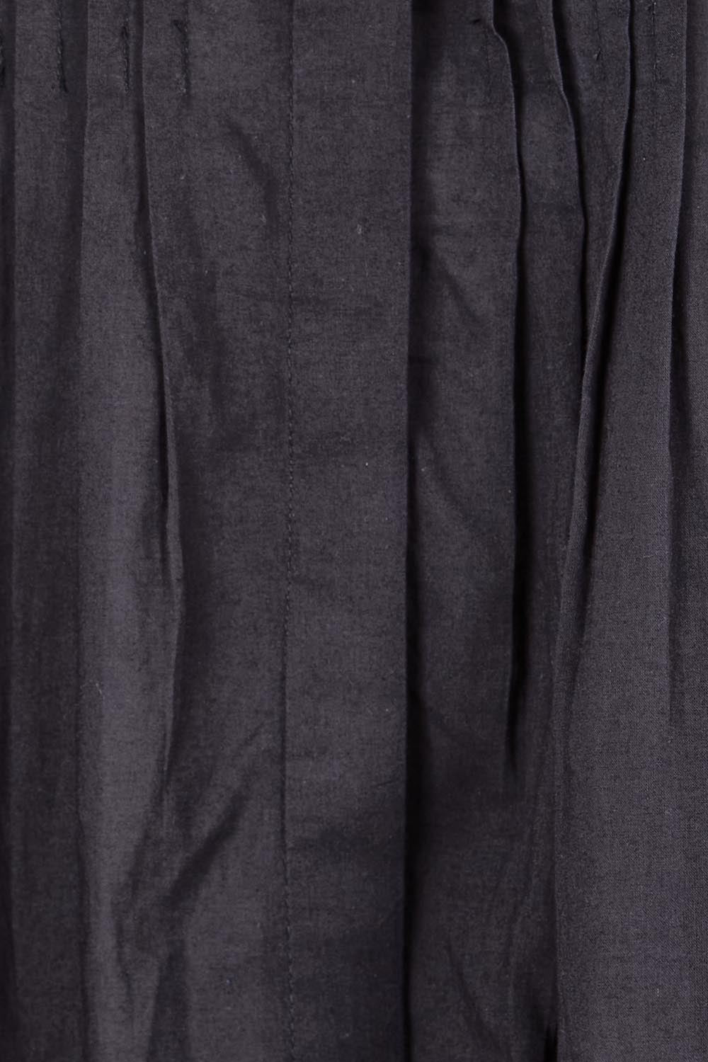Product shot of the Easy Love Pintuck Cotton Blouse – Black in colour Black, showing detail