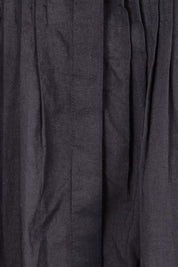 Product shot of the Easy Love Pintuck Cotton Blouse – Black in colour Black, showing detail