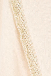 Product shot of the Summer Daze Linen Blend Knit Tank – Sand in colour Sand, showing detail