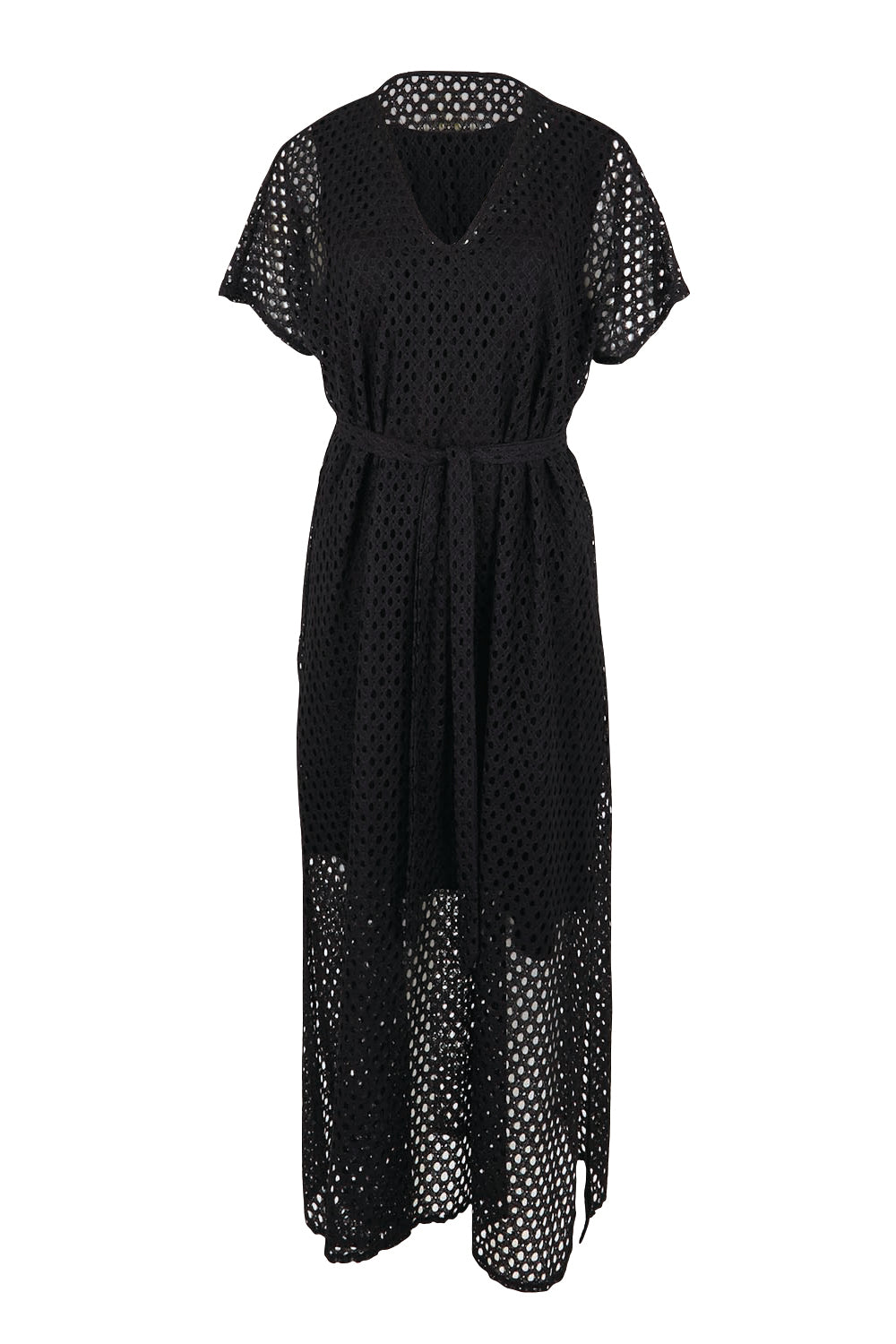 Product shot of the Wear Your Own Way Maxi Dress – Black in colour Black, from the front
