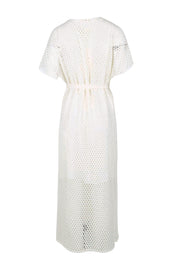 Product shot of the Wear Your Own Way Maxi Dress – White in colour White, from the back