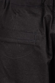 Product shot of the Want You In My Life Long Line Shorts – Black in colour Black, showing detail