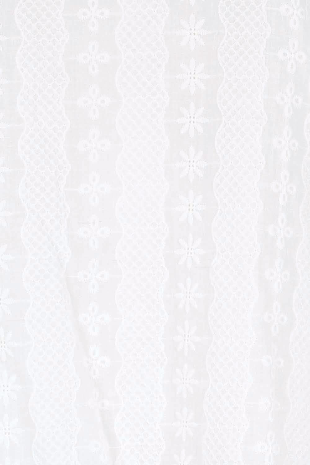 Product shot of the Morning Light Cotton Top – White in colour White, showing detail