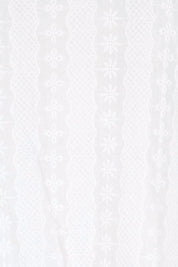 Product shot of the Morning Light Cotton Top – White in colour White, showing detail