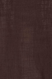 Product shot of the Out Of Office Woven Cotton Shrug  - Chocolate in colour Chocolate, showing detail