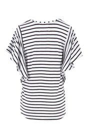 Butterfly Kisses Tee - NavyStripe