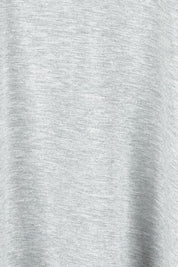 Product shot of the Long Sleeve Softly Swinging Bamboo Tee in colour Greymarle (Grey), detail