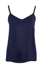Product shot of the Runaway Top in colour Darknavy (Blue), from the front