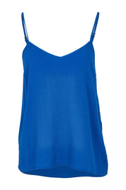 Product shot of the Runaway Top in colour Ultramarin (Blue), from the front