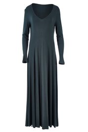 Product shot of the My Faithful Maxi Tee Dress in colour Army (Black), from the front