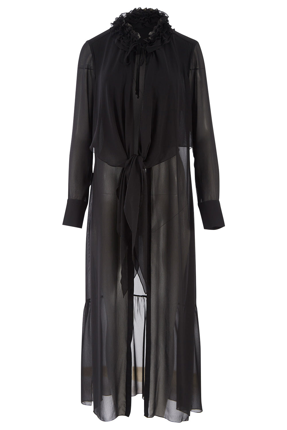 Product shot of the Breezing Along Duster in colour Black (Black), detail