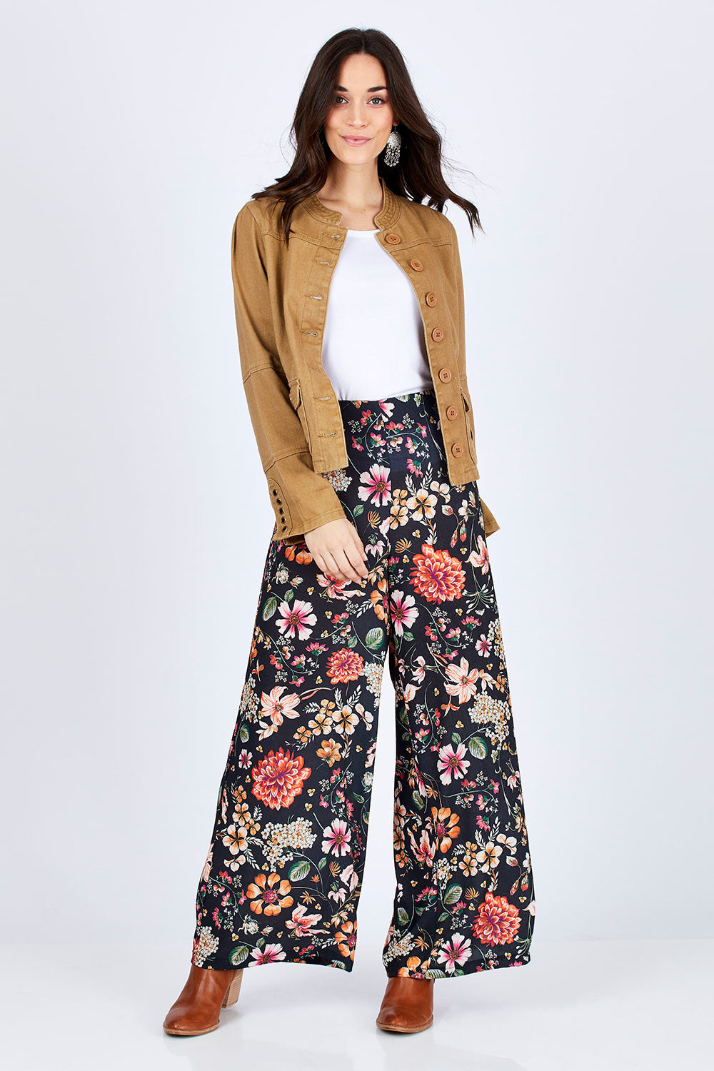 Preloved Follow The Path Wide Leg Pants - Floral