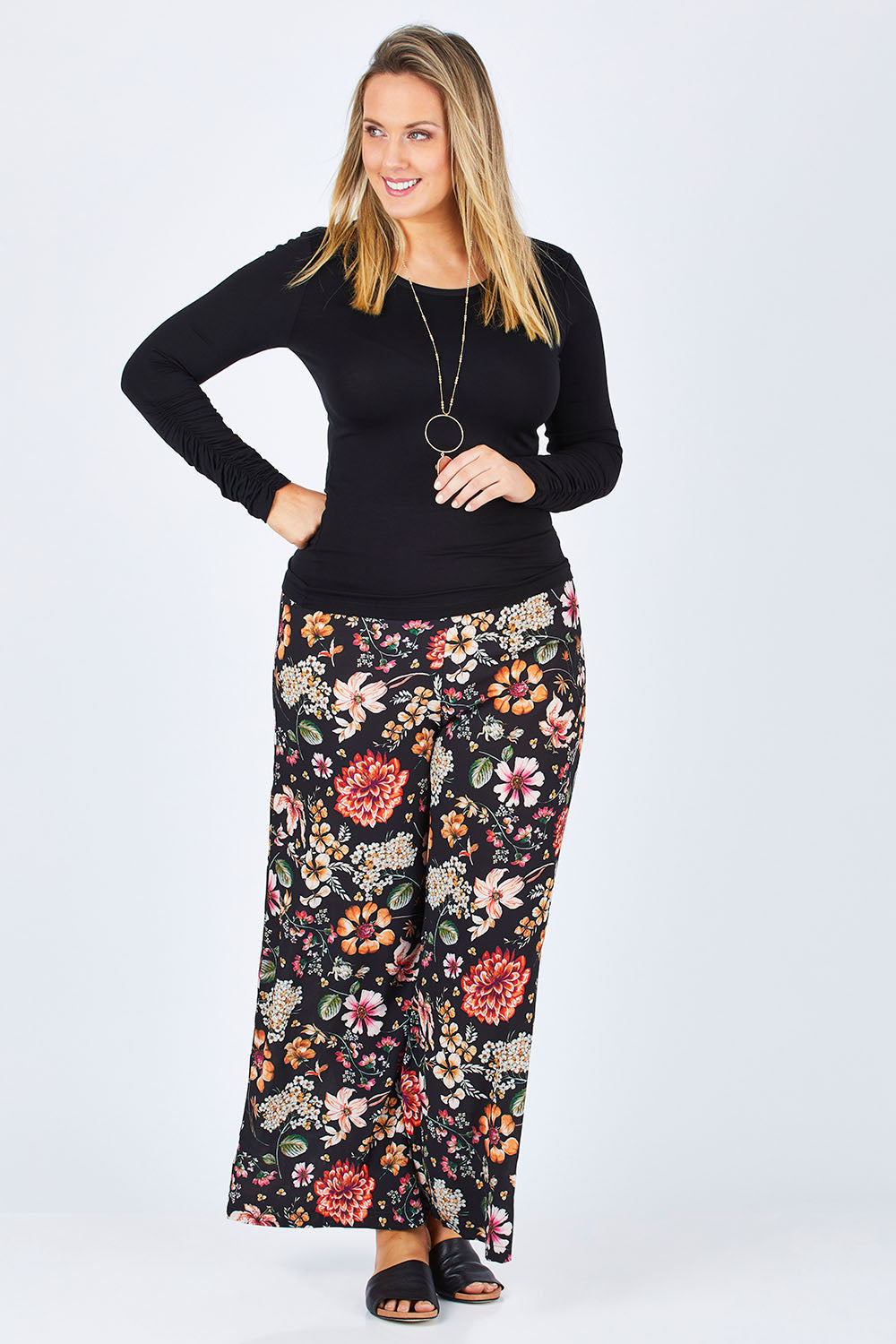 Preloved Follow The Path Wide Leg Pants - Floral