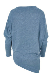 Product shot of the Snuggle Up Jumper - Denim in colour Denim, from the back