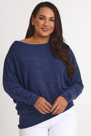 Preloved Snuggle Up Jumper - Indigo