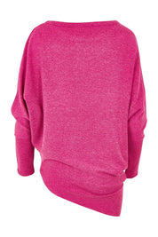 Product shot of the Snuggle Up Jumper in colour Magenta (Pink), from the back