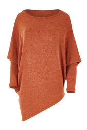 Product shot of the Snuggle Up Jumper in colour Rust, from the front