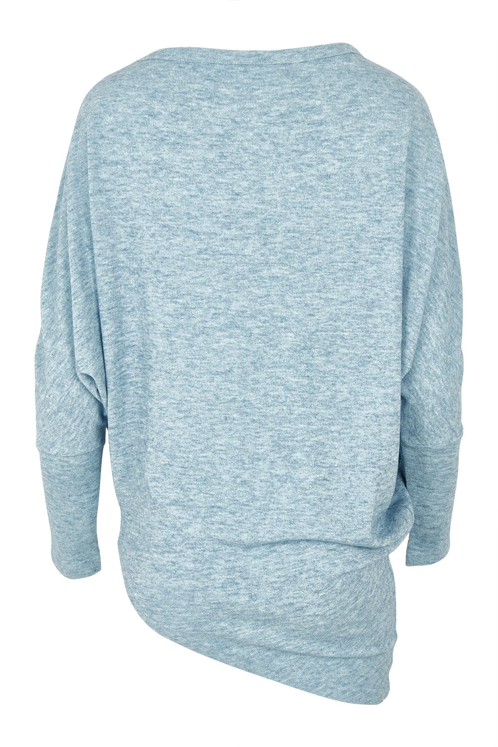 Product shot of the Snuggle Up Jumper in colour Skymarl (Blue), from the back