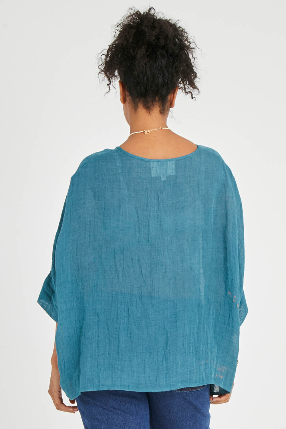 Preloved Joy And Laughter Slouch Top - Teal