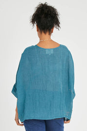 Preloved Joy And Laughter Slouch Top - Teal