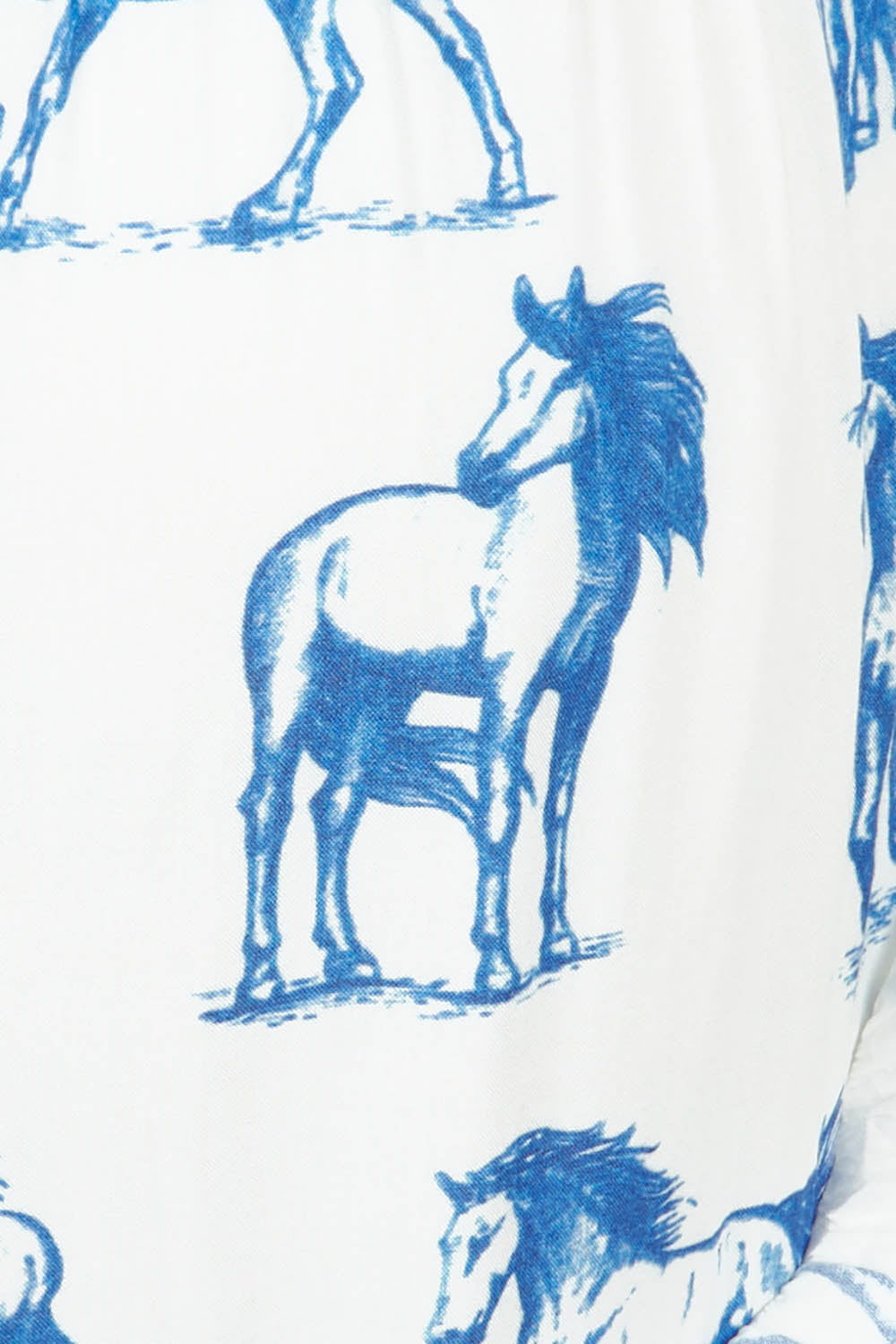 Product shot of the Skirting Around The Garden Skirt in colour Whitehorse (White), detail