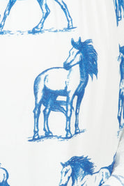 Product shot of the Skirting Around The Garden Skirt in colour Whitehorse (White), detail
