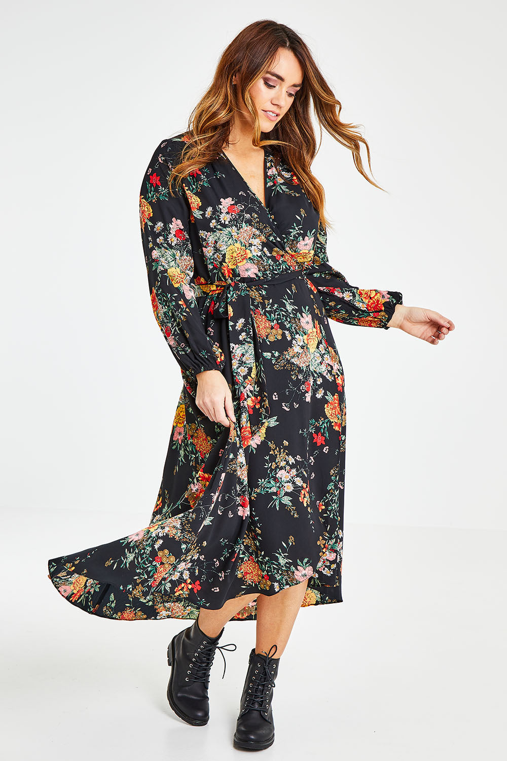 Preloved Meadow Flowers Wrap Dress - Fleur