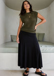 The Wanderer In Me Travel Skirt - Black