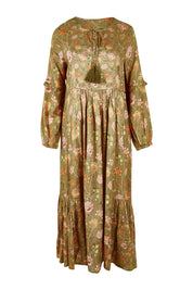 Product shot of the Its Better With You Dress in colour Khaki (Green), from the front