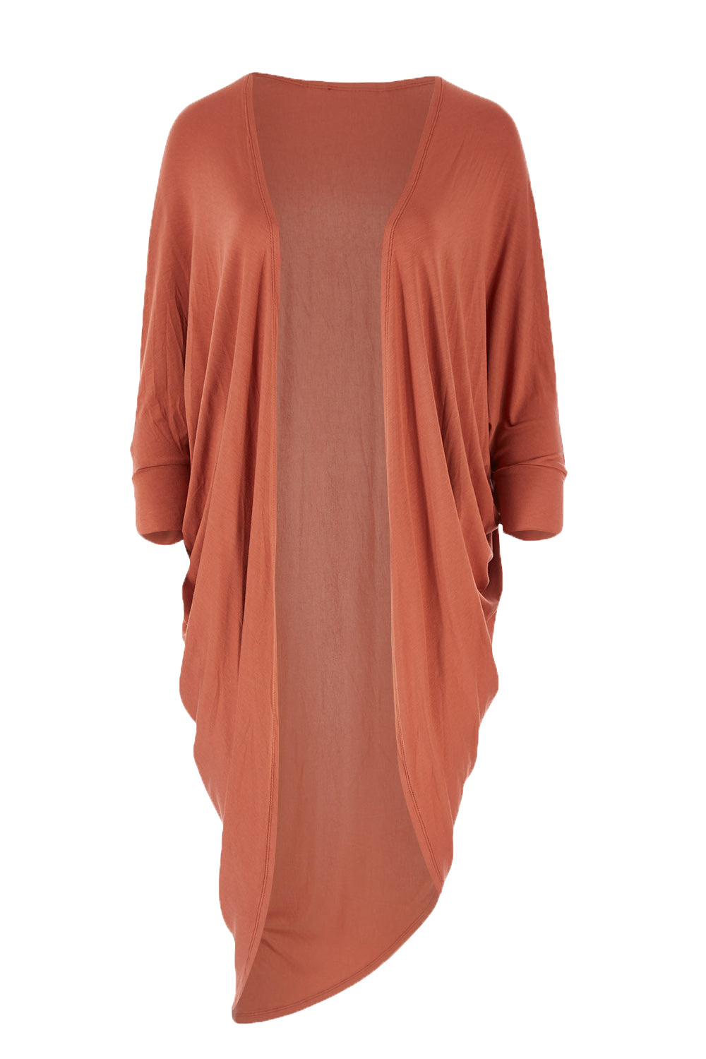 Product shot of the Falling For You Bamboo Cardi in colour Copper, from the front