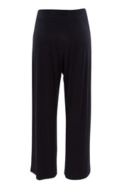 Product shot of the Softly Swinging Bamboo Pants in colour Black (Black), from the back